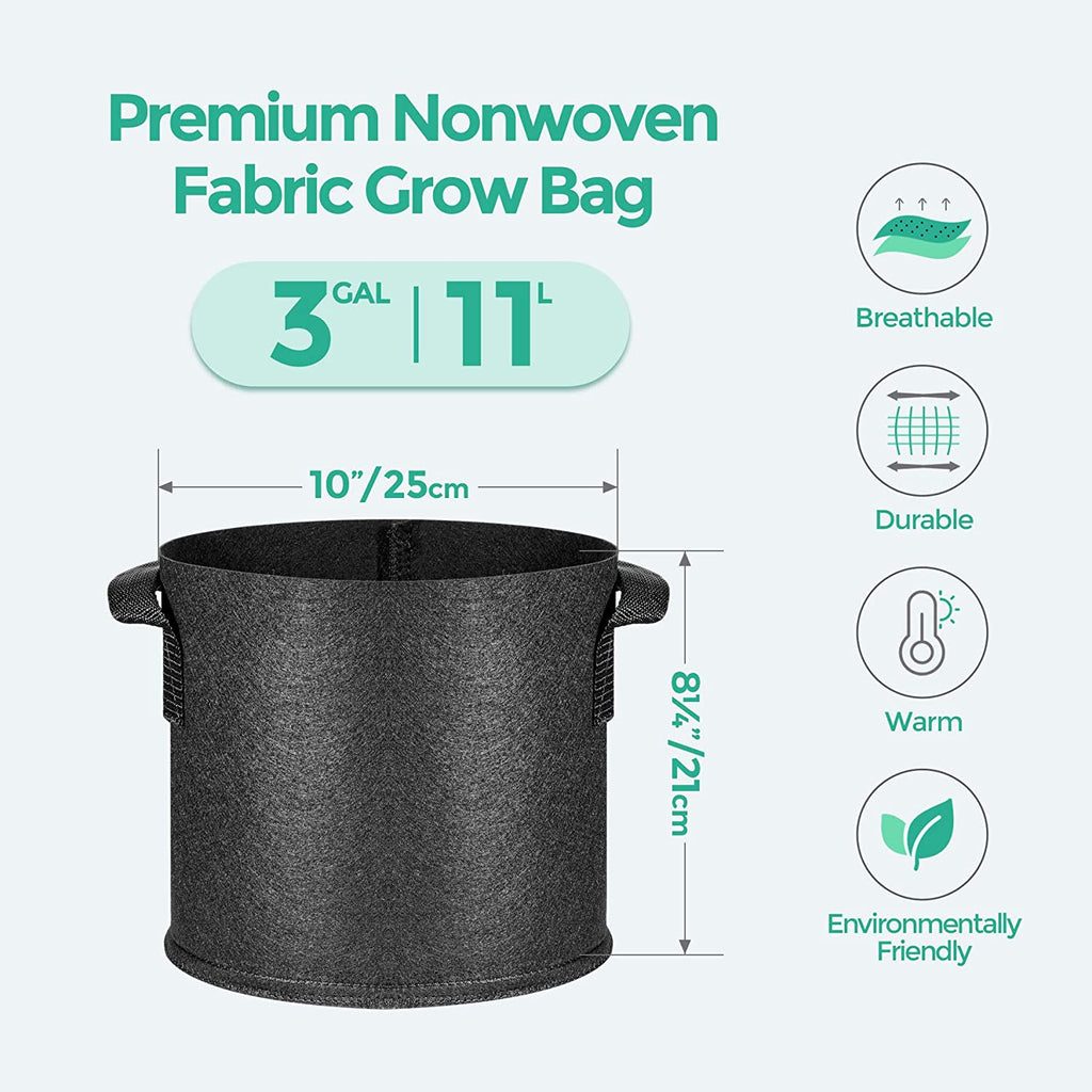 10 Gallon Black Fabric Grow Bag